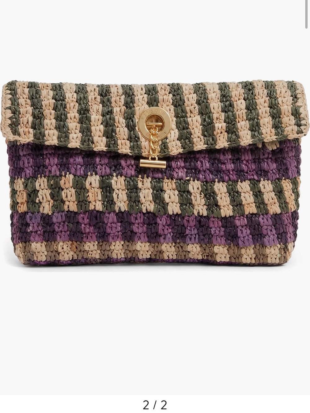 NWOT Veronica Beard ANCHOR RAFFIA CLUTCH